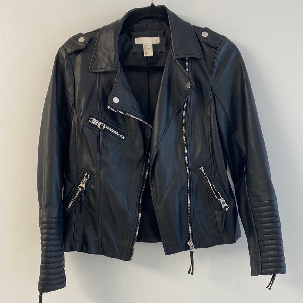 H&M Faux Leather Jacket - Size 2